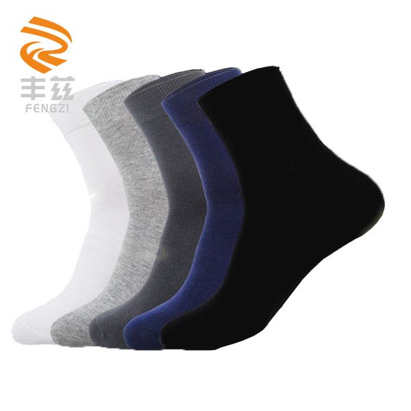 

15 pairs of mail winter thick men's cotton medium stockings black white socks spring and autumn business c0224