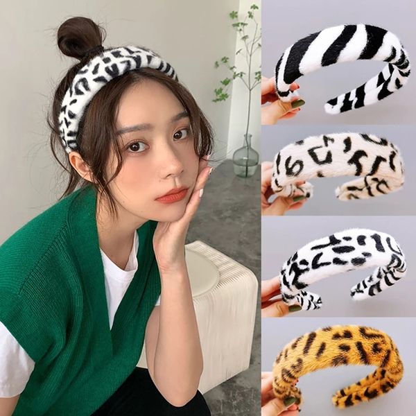 

faux fur plush hair bands winter thick furry hairband for women girl warm wide fluffy hair clip hair accessories, Silver