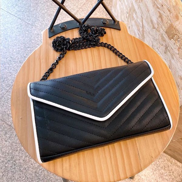 

high crossbody handbag ladies chain wallet red envelope bag classic quality shoulder purse ball leather fabric