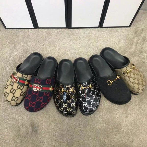 

2021 europe station new men's leather breathable half slippers kuqi g family beach shoes summer outdoor baotou slippers zlh, Black