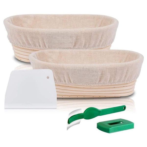 

storage baskets oval bread proofing baskets, large dough natural rattan sourdough proving basket for professional home bakers