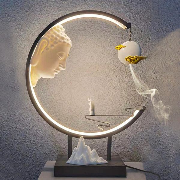 

fragrance lamps ceramic incense burner with chain light large backflow modern smoke fountain encensoir burners bg50ib