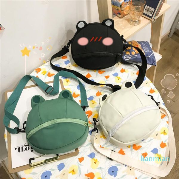 

evening bags 2021women personality cute frog small round bag 2021 korean canvas female ins student shoulder messenger bagcute