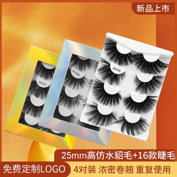 

25mm 3d faux mink eyelashes fluffy messy lashes handmade reusable natural eyelash false lash makeup tools