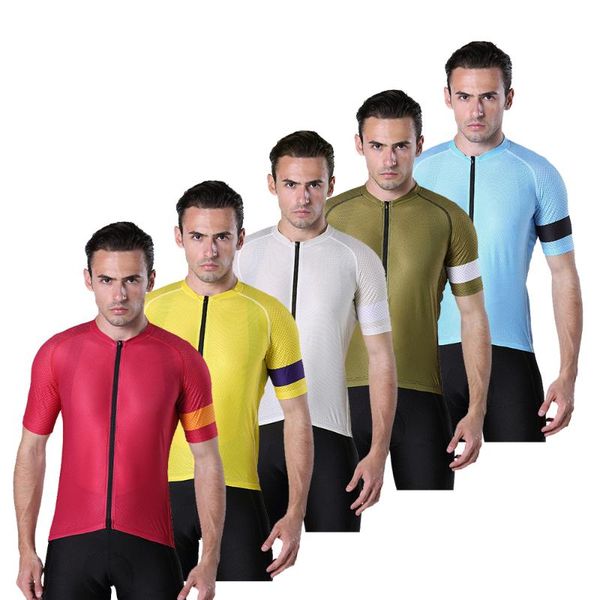 

racing jackets 2021 5 colors men's cycling jerseys short sleeve bike shirts mtb bicycle jersey clothing wear ropa, Black;red