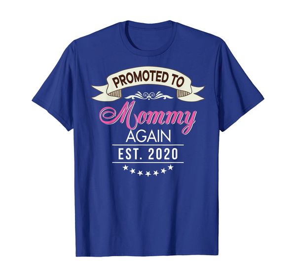 

promoted to mommy again est 2020 t-shirt new mom mother, White;black