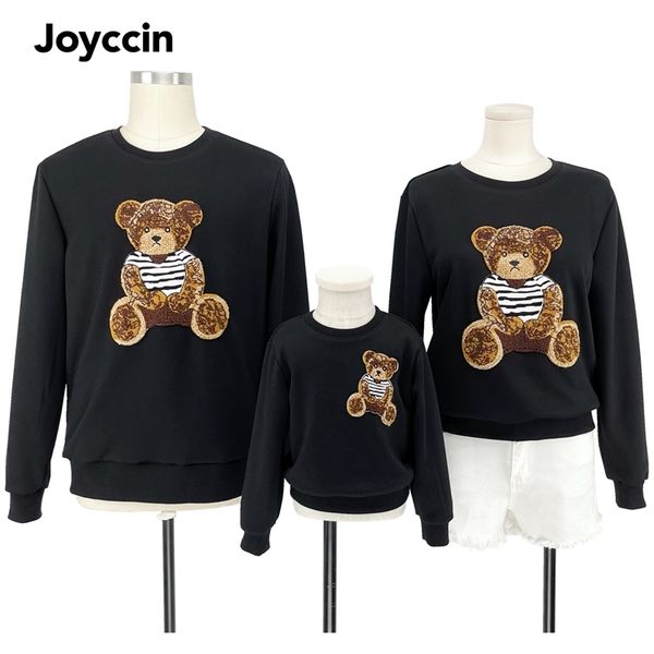 

joyccin autumn&winter bear embroidery sweatshirt family matching outfit(721022) 210821, Blue