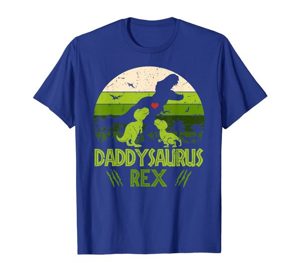 

daddysaurus rex 2 kids sunset tshirt for fathers day gift, White;black