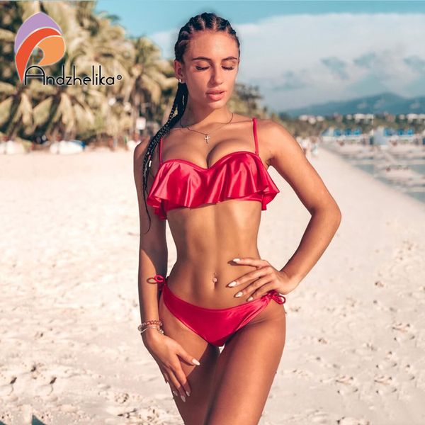 

anadzhelia lotus leaf bikinis women swimsuit brazilian bikini set beach bathing suit push up three piece swimwear swim 210305, White;black