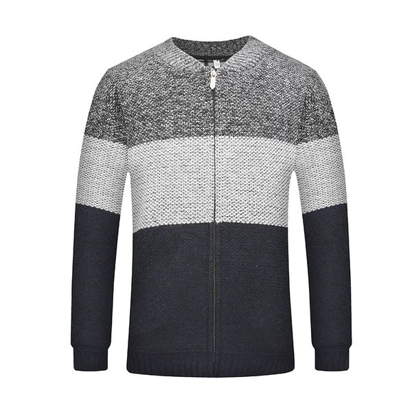 

2021 new winter warm patchwork fashion colorful cardigan sweater long sleeve rugular fit jacket luh7, White;black