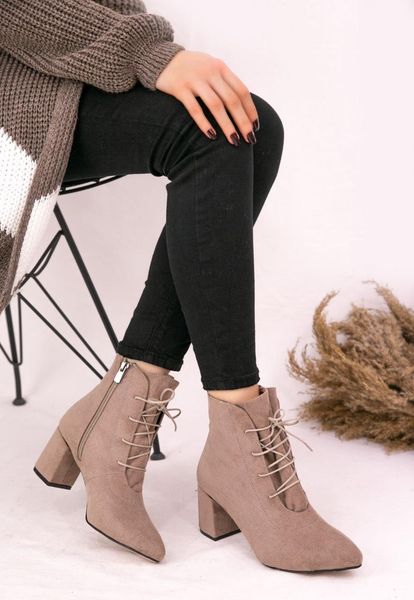 

boots sultan laet suede ankle mink mid block heel comfort casual classic fancy women's booties shoes for women 2021, Black