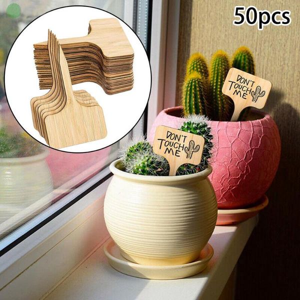 

50pcs plant label potted plant 10cm double-sided writable tags environmental protection markers garden tag home & garden