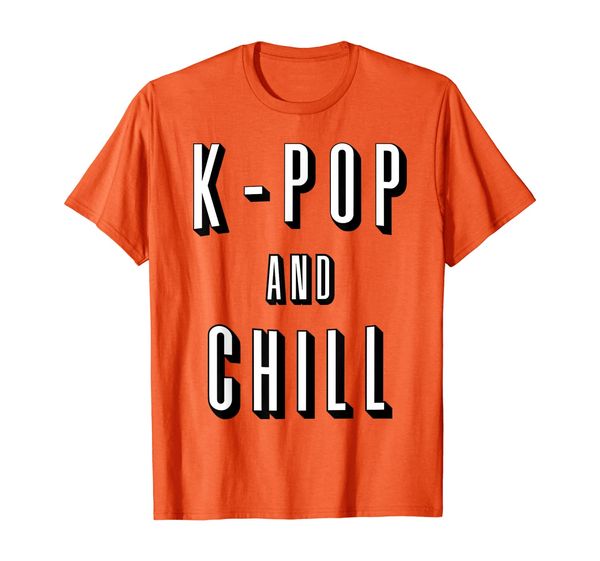 

south korea "k-pop and chill" t-shirt, White;black
