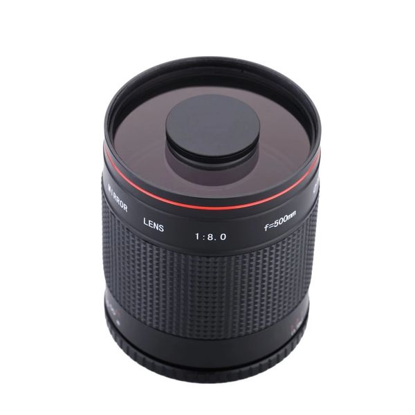 Objektive 500 mm/1000 mm F8.0 Kamera-Teleobjektiv, manuelles Spiegelobjektiv + 2X Telekonverter + T2-Adapter für Canon Nikon Pentax Olympus Sony Fuji DSLR