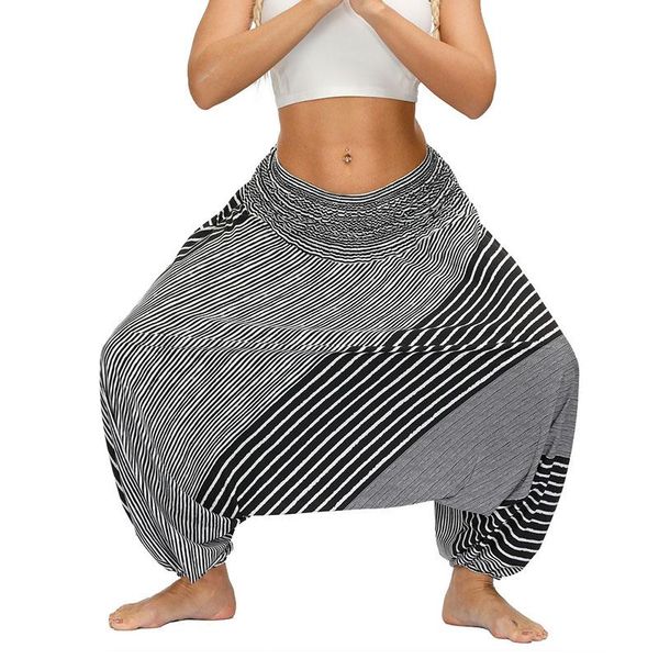 

women's pants & capris fashionable women harem boho gypsy dance hippie baggy palazzo trousers soft comfortable breathable -b5, Black;white