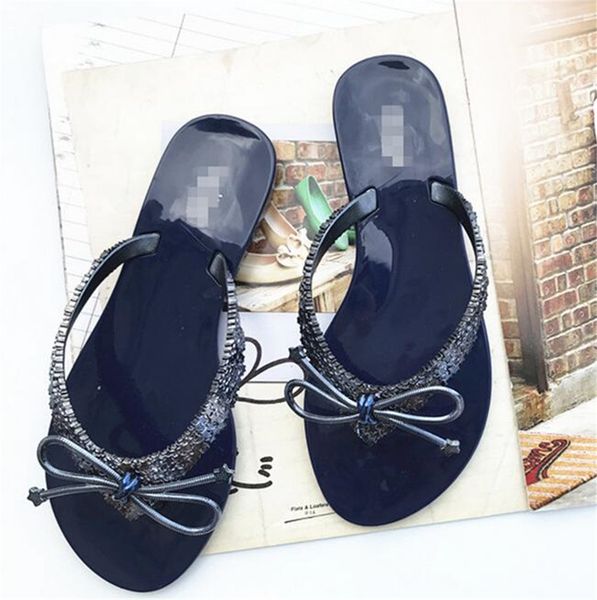 

classic women's casual slippers fashion outer wear flat beach shoes ladies luxury sandals female flip-flops sandal woman slipper v9033, Black