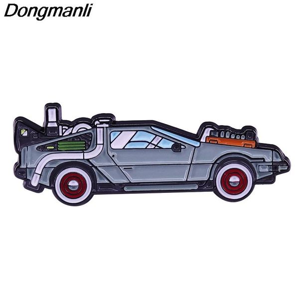 

pins, brooches dz257 back to the future hard enamel pins brooch women backpack bags badge movie lapel jewelry gifts, Gray