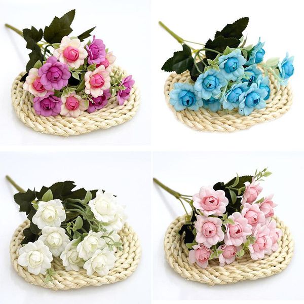 

decorative flowers & wreaths beautiful white rose peony simulation silk flower small bouquet family party christmas diy spring wedding decor