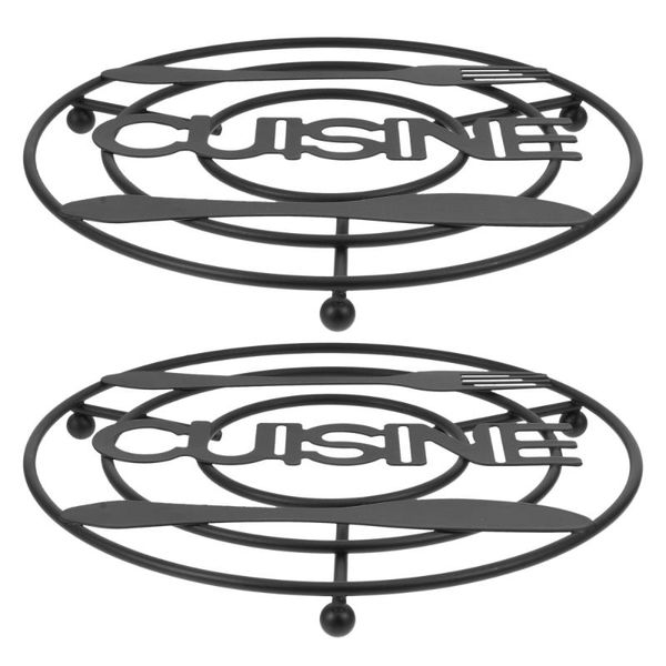

mats & pads 2pcs creative iron table household tableware kitchen (coffee)