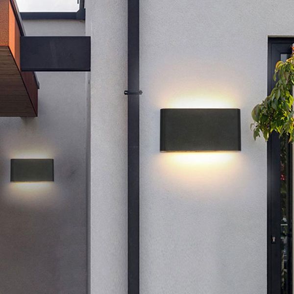 

outdoor wall lamps waterproof ip65 6w 12w led porch lights modern indoor decor up down dual-head corridor lamp ac85-265v