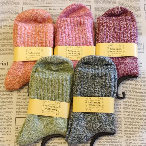 

spring winter sport socks women thick wool female lovely cute warm soft fitness gym cycling yoga lady 934550 sports, Black
