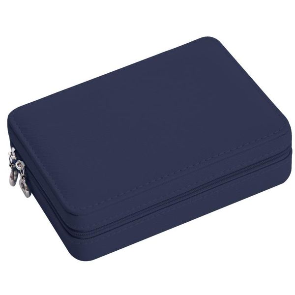 

storage boxes & bins portable double layer leather jewelry box organizer case necklace ring #t3g