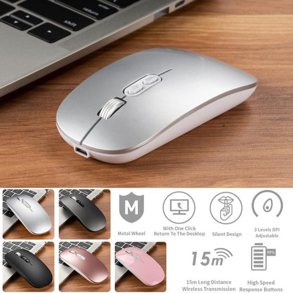 

2021 wireless mouse 2.4ghz wireless optical usb gaming mouse 1600dpi rechargeable mute mice for pc for computer pc lapgamer