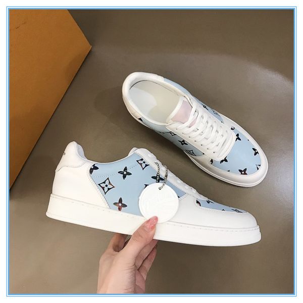 

2021 italy luxury casual shoes men low flat shoes genuine leather mens shoes designer sneakers trainers size 38-44, Black