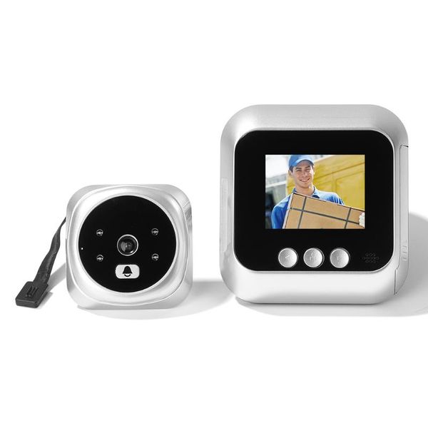 

doorbells 2.4 inch video peephole digital door camera doorbell 160 degree angle night vision ir security lcd viewer