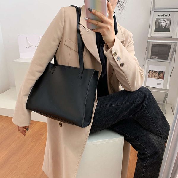 

hbp fashion women's pu pitot simple versatile handbag large capacity commuting briefcase shoulder bag