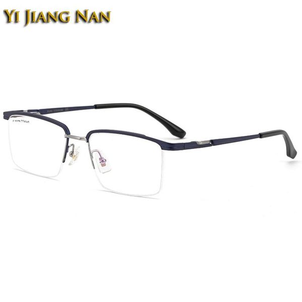 

fashion sunglasses frames men 9 g ultra light pure titanium optical eyewear prescription glasses frame half rim women eyeglasses spectacle, Black