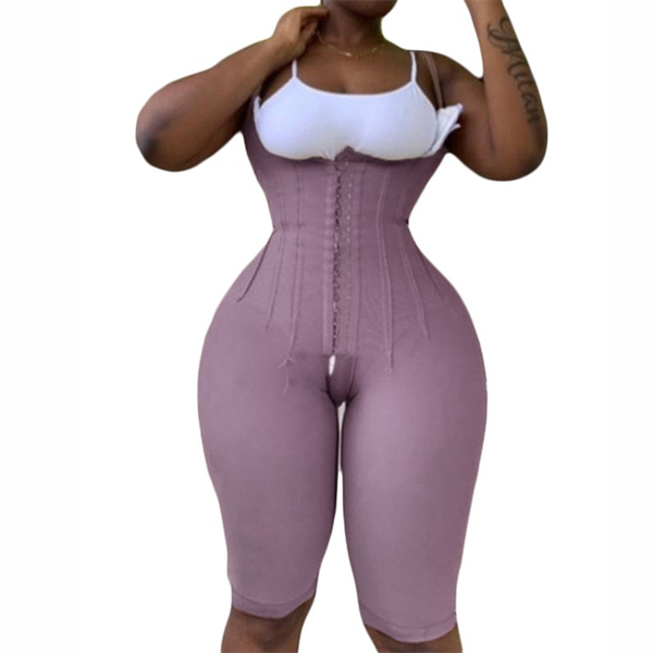 

women's shapers gaine amincissante femme ventre plat women' corset bust knee length compression garment with thin straps eye hook, Black;white
