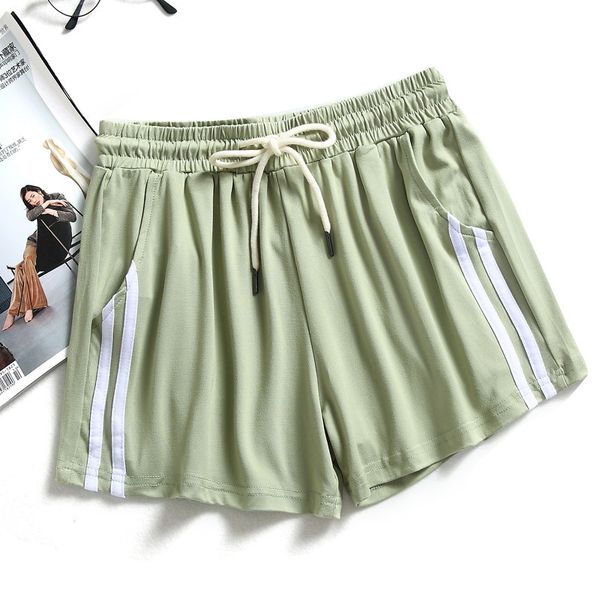 

sports 2020 summer new european style causal lady milk side home short elastic women fitness shorts, White;black