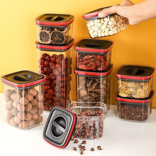 

storage bottles & jars food transparent sealed container spice tea bean candy fresh-keeping bottle household organization kitchen tools