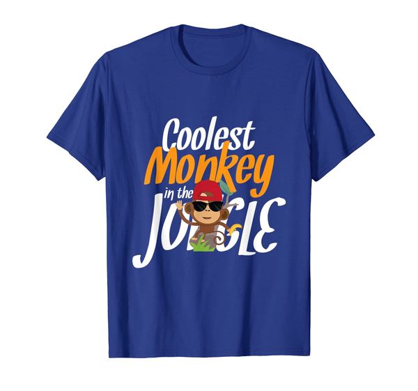 

coolest monkey in the jungle funny novelty gift t-shirt, White;black