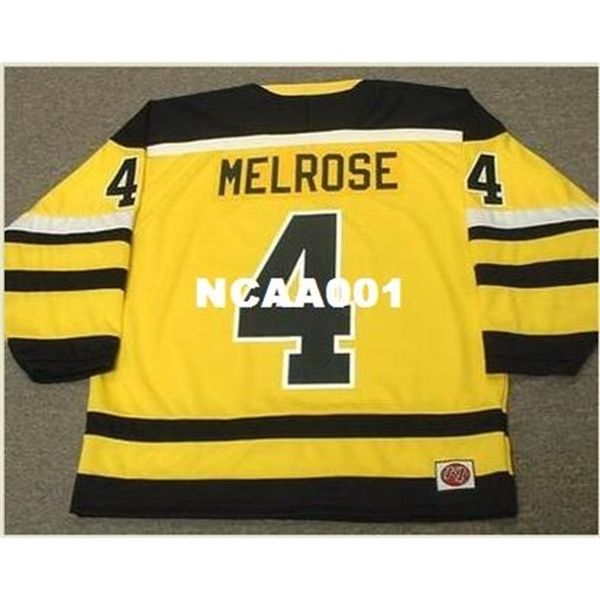

668 #4 barry melrose cincinnati stingers 1978 wha retro hockey jersey or custom any name or number retro jersey, Black