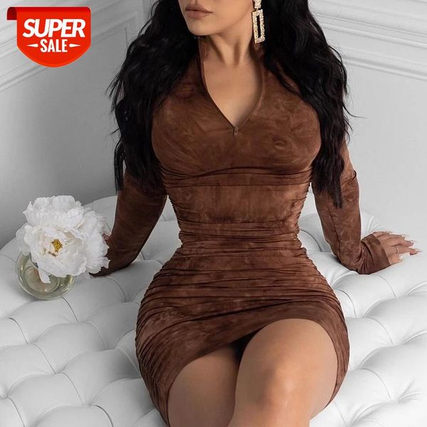 

new women tie dyeing print zipper clubwear dress knee ladies length draped bodycon dress stretch pencil party vestido 2020 #bg09, Black;gray