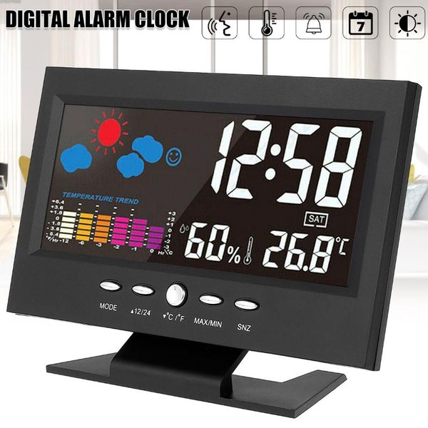 

other clocks & accessories intelligent digital clock display weather station alarm calender function wireless temperature humidi