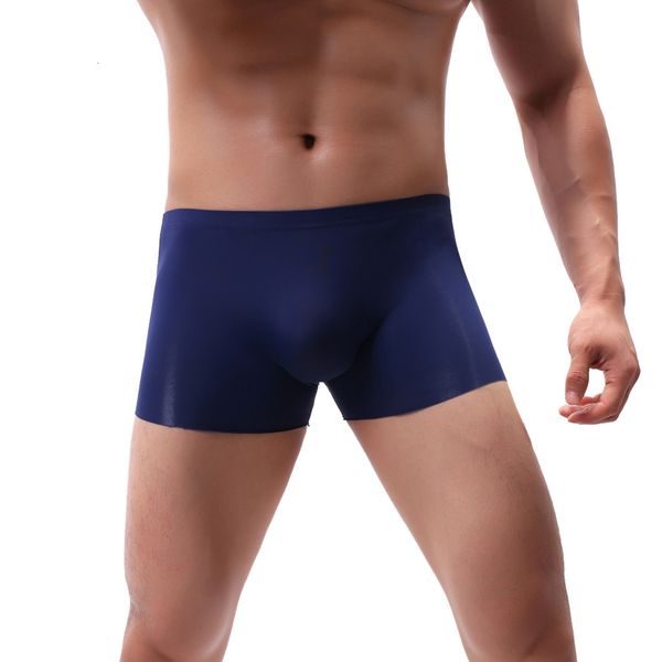 

en soft boxers cato boxer under pure color patchwork ice-side breathing effects underwear #1, Black;white