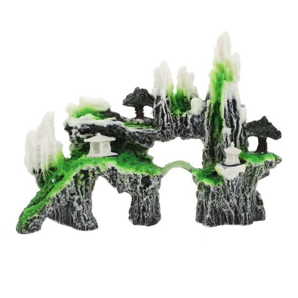 

decorations artificial hill fish tank decor resin rockery landscaping aquarium
