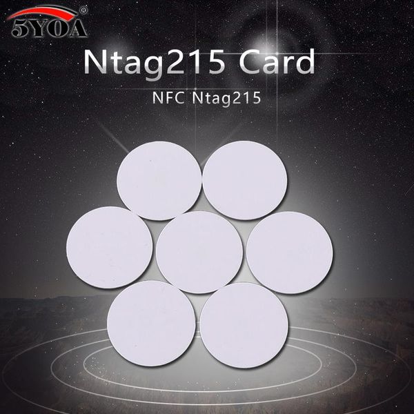 

100pcs/lot nfc215 nfc tag key tags token label rfid tag mini nfc phone card switch 215 smart ring chip