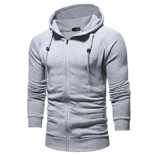 

men's jackets men 2021 solid color coat with hoodie long sleeve zipper mens casual jacket sweatshirt for male chaquetas, Black;brown