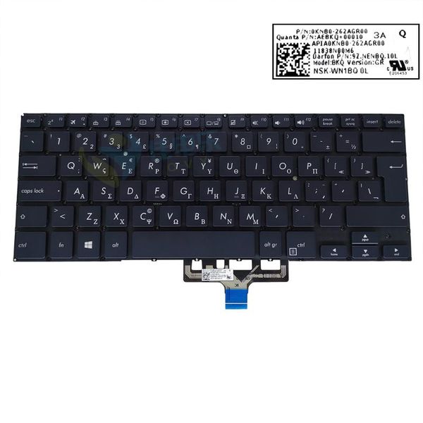 

gk greek greece lapkeyboard for asus zenbook flip ux461 ux461fn ux461un keyboards light backlit original part 0knb0 262agr00