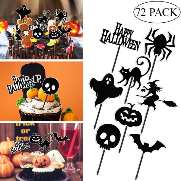 

other festive & party supplies tinksky 72pcs cake ers pumpkin ghost fruits decorations