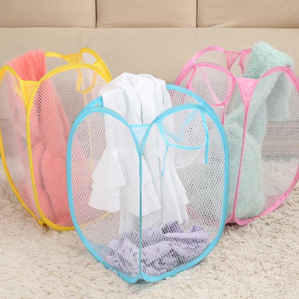 

laundry bags shushi white net dirty clothes folding basket bag hamper underwear