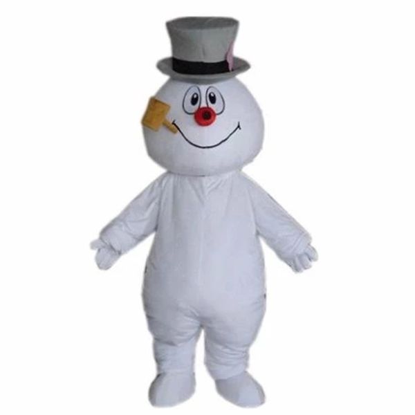 Halloween Snowman Mascot Costume Top Quality Cartoon Tema Personaggio Carnevale Unisex Adulti Dimensione natale Compleanno Party Fancy Autfit