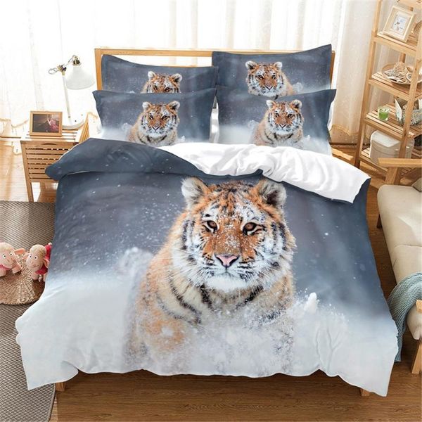 

bedding sets 3d tiger set  duvet cover bed cotton bedroom