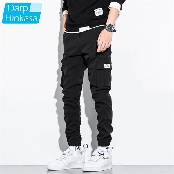 Streetwea Men Cargo Black Black Hip Hop Harajuku Свободные Гарем Брюки Jogger Повседневная Мода Большой Размер 8xL 210715