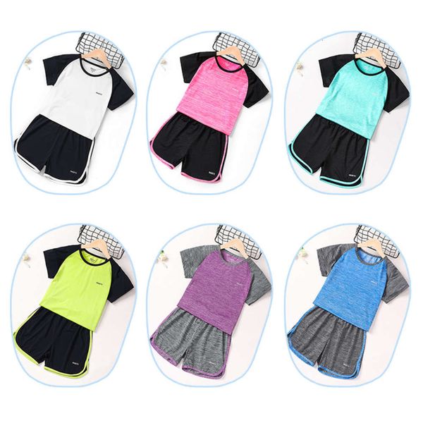 

suit, sports yoga women's quick drying t-shirt, new fitness suit for spring and summer 2021, children's wear, White