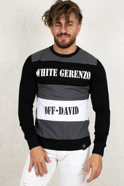 

black-antracit lettering oval collar long sweat 2100404 mtlu